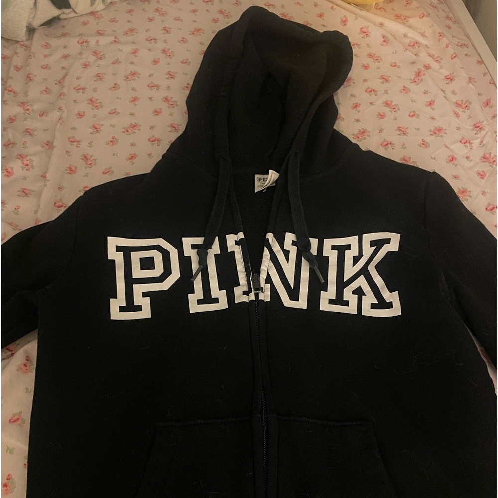 PINK sweater in color black. Size Small